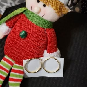 Gold plated hoop earrings